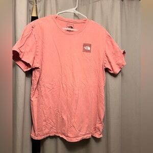 Men’s Large North Face short sleeved t-shirt, salmon colored.